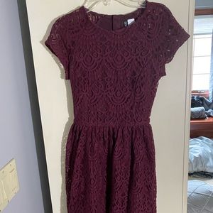 Maroon lace dress